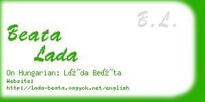 beata lada business card